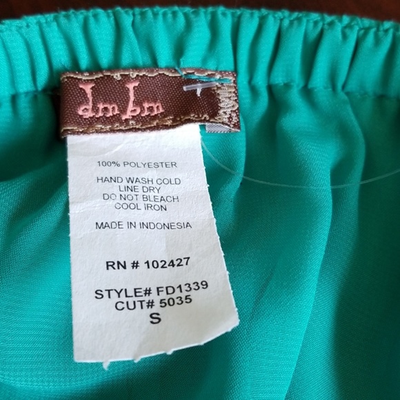NWOT Teal Pleated Dress - Picture 6 of 6
